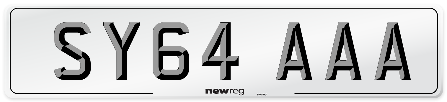 SY64 AAA Number Plate from New Reg